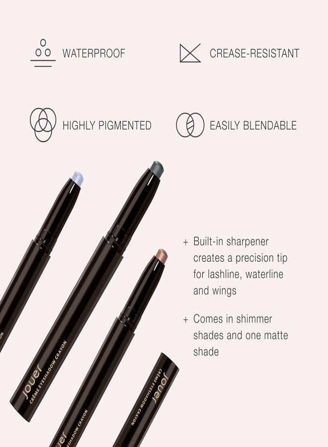 Jouer Crème Eyeshadow Crayon | Men & Women | Built-In Sharpener | Dermatologist Tested | Waterproof, Fast Drying & Crease Resistant Formula - Image 2
