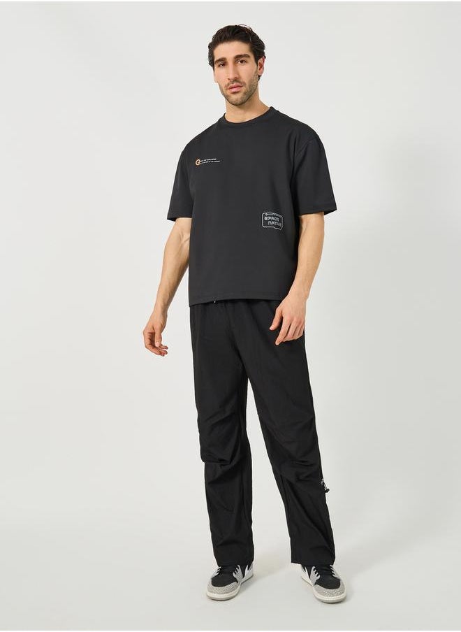 Styli - Graphic Print Oversized Scuba T-Shirt - Image 1