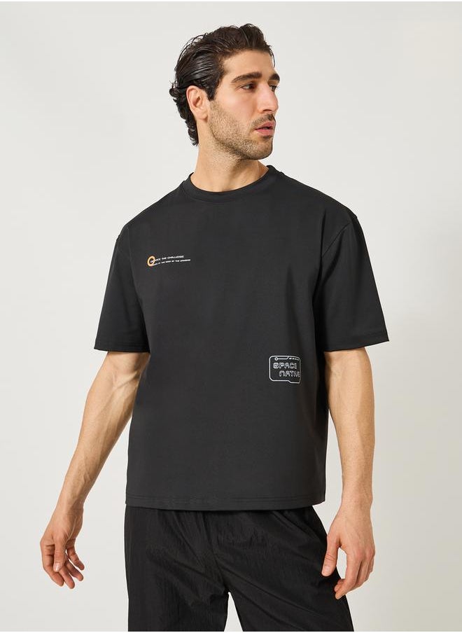 Styli - Graphic Print Oversized Scuba T-Shirt - Image 1