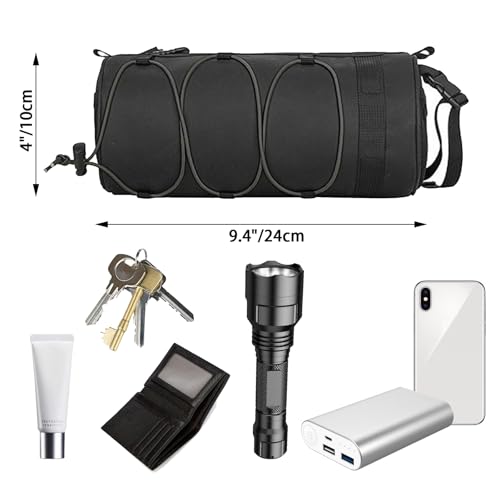SCORYULE 2.5L Bike Handlebar Bag, Waterproof Bicycle Accessories, Bike Frame Front Pouch with Zipper and Shoulder Strap - Image 2
