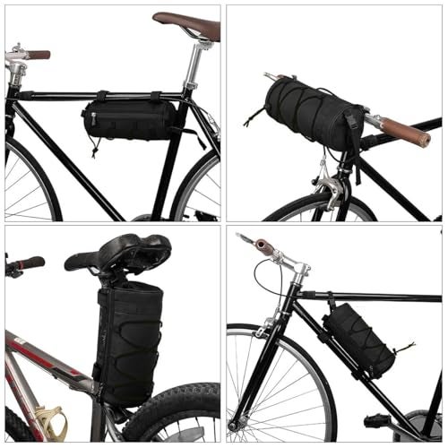 SCORYULE 2.5L Bike Handlebar Bag, Waterproof Bicycle Accessories, Bike Frame Front Pouch with Zipper and Shoulder Strap - Image 3