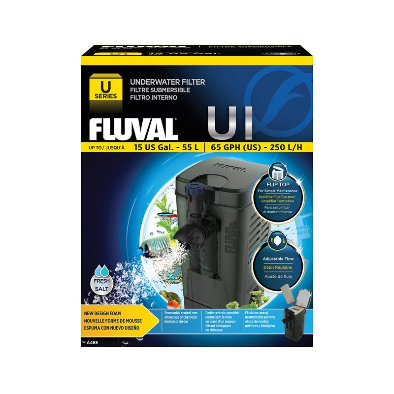 Fluval U1 Underwater Filter – Designed for Freshwater and Saltwater Aquariums, Also Ideal for Terrariums and Turtle Tanks - Image 1