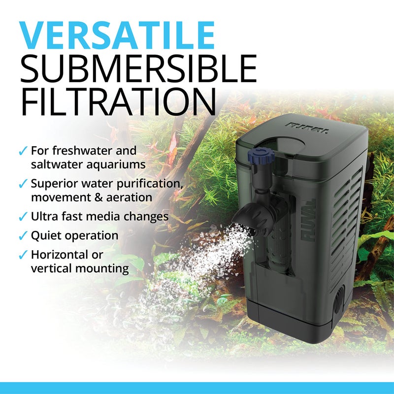 Fluval U1 Underwater Filter – Designed for Freshwater and Saltwater Aquariums, Also Ideal for Terrariums and Turtle Tanks - Image 2
