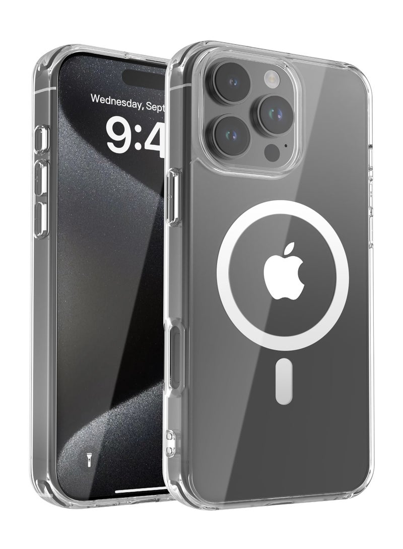 CLPURE iPhone 16 Pro Max Case, Compatible with MagSafe, Anti-Yellowing and Anti-Scratch, Rugged Shockproof Protective Bumper Transparent Cases  for iPhone 16 Pro Max (6.9 inch), Clear  - Image 1