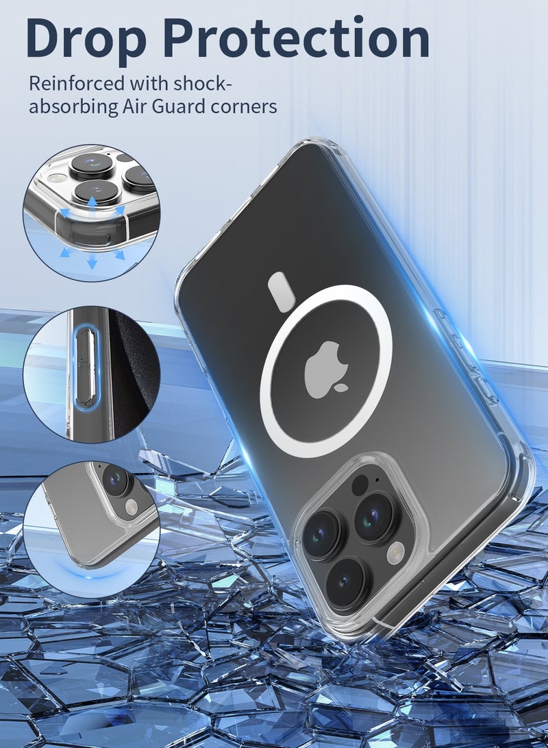 CLPURE iPhone 16 Pro Max Case, Compatible with MagSafe, Anti-Yellowing and Anti-Scratch, Rugged Shockproof Protective Bumper Transparent Cases  for iPhone 16 Pro Max (6.9 inch), Clear  - Image 2