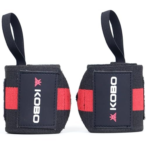 Kobo Competetion Power Weight Lifting Wrist Wraps 1 Meter Long (Pair) - Image 1