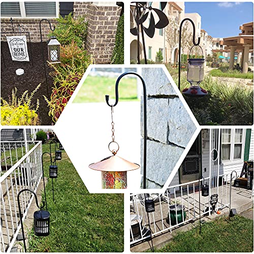 Ottsuls Shepherd-Hooks 60" Adjustable for Bird-Feeder Lantern Plant-Hook Garden-Stake - Plant Stand Hanger for Outdoor Flower Basket, Bird Feeder Hanger Weddings Decor (2 Pack) - Image 5