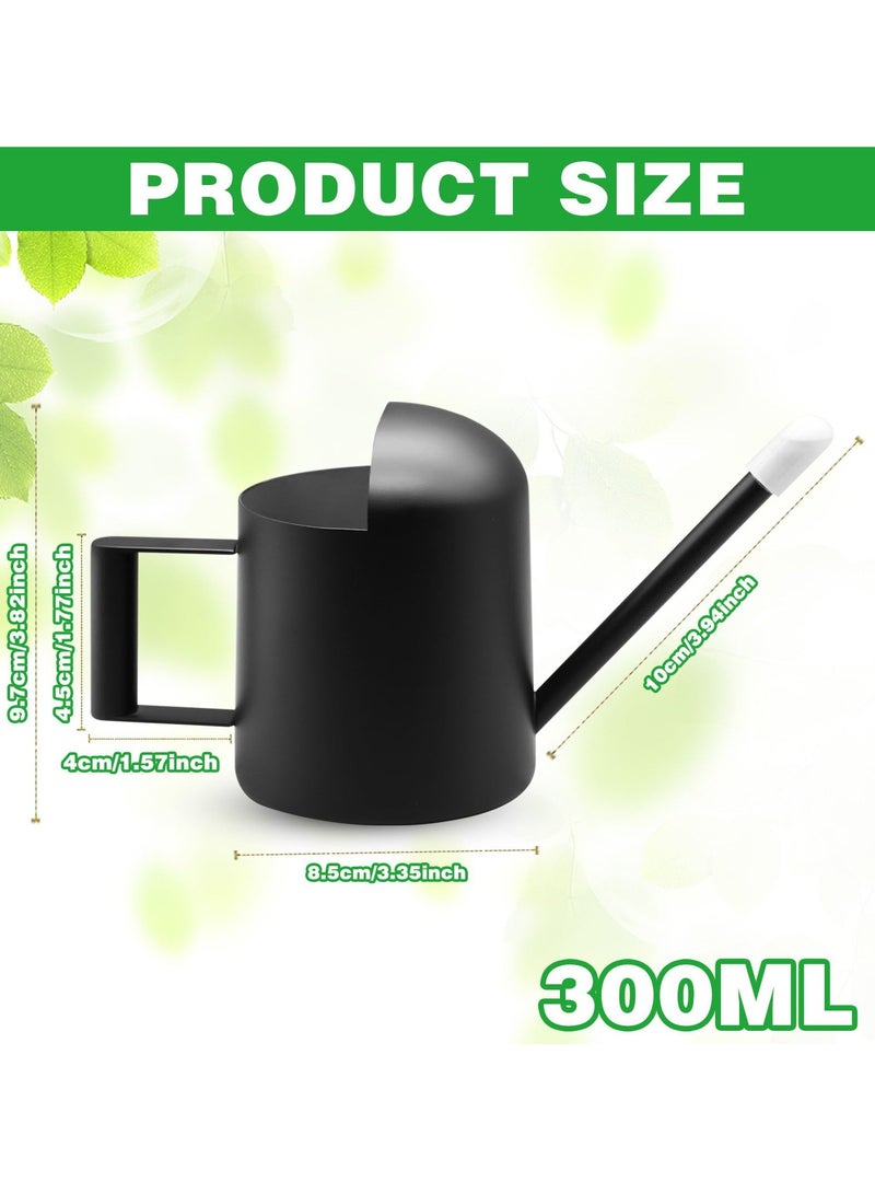SYOSI Stainless Steel Mini Watering Can - 11oz 300ml Small Watering Can for Indoor Plants - Image 2