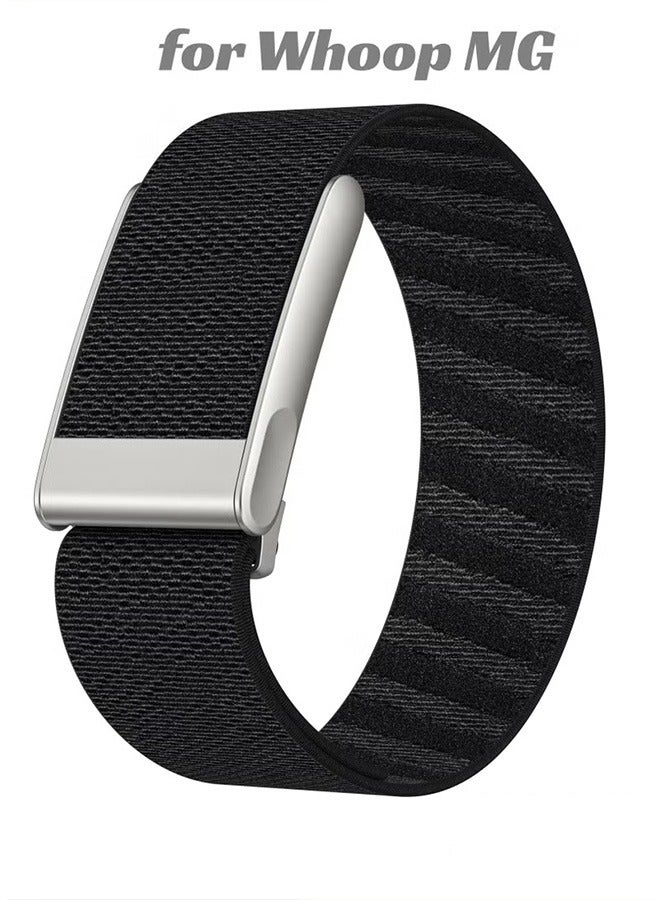 Bukela Whoop MG Breathable Elastic Wristbands - Adjustable woven wristband made from a moisture-wicking nylon blend, designed for everyday wear during sleep monitoring, gym workouts, and activity tracking. It combines breathable comfort with adjustability for easy wristband replacement. No tools are required for installation. - Image 1
