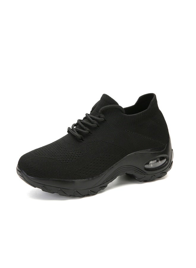 NIBEMINENT Women Walking Trainers Fashion Fly Weaving Sock Sneakers Breathe Comfort Nursing Shoes Casual Platform Loafers Non-Slip - Image 1