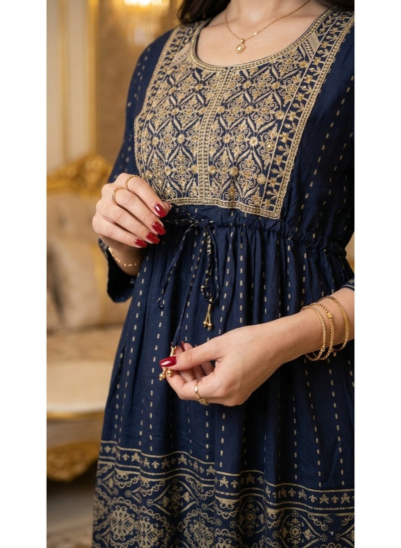 Embroidered women's jalabiyas, women's jalabiyas, luxurious jalabiyas, 2026 dresses, evening jalabiyas in large and small sizes, Moroccan kaftans, oriental Eid dresses, Emirati abayas for women, gifts, draa'a dresses for Eid, Gulf shirts, Moroccan women's shirts, gifts, abayas, Kuwaiti jalabiyas - Image 2