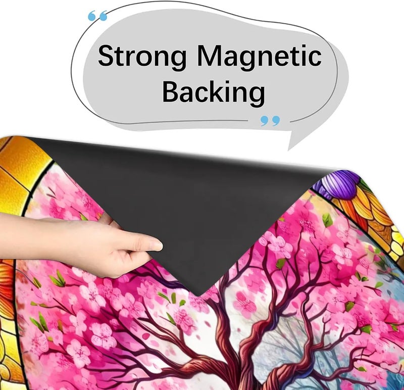 cfpolar Dishwasher Magnet Cover Tree of Life Flower Dishwasher Magnets Decorative Cover Reusable Magnetic Sticker Panel Decal Refrigerator Kitchen Appliance Decor Front Dishwashers Covers 23" x 26" - Image 4