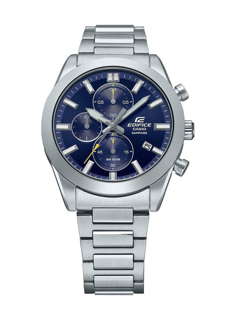 CASIO ساعة Edifice كرونوغراف للرجال بمينا زرقاء وستانلس ستيل EFB-710D-2AVUDF - Image 2