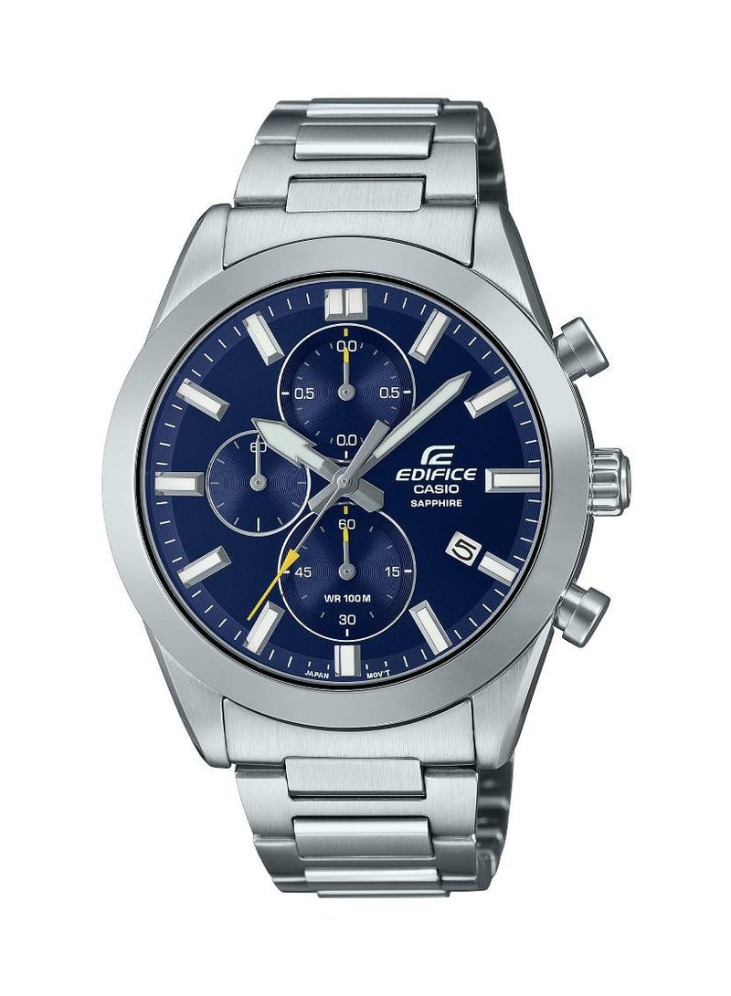 CASIO ساعة Edifice كرونوغراف للرجال بمينا زرقاء وستانلس ستيل EFB-710D-2AVUDF - Image 1
