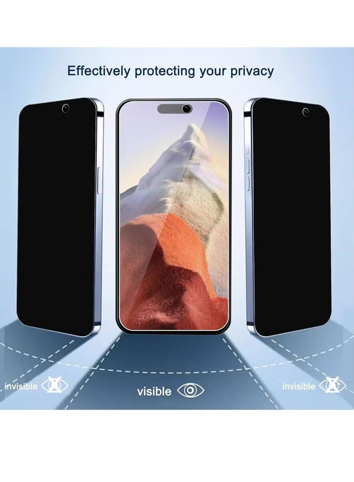 JAJEEK iPhone 15 Pro Max 6.7-Inch Privacy Screen Protector 3-Pack – Full-Coverage Anti-Spy Tempered Glass with Scratch Resistance, Touch Sensitivity, and Edge-to-Edge Protection - Image 3