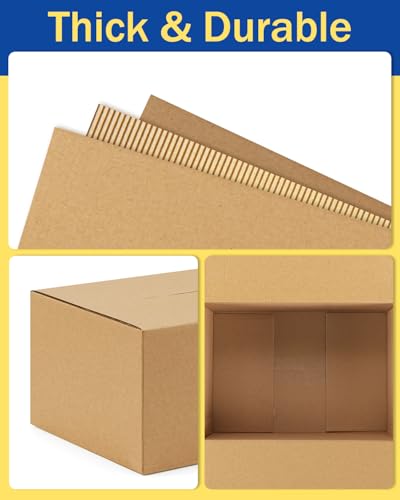 Poever Assorted-Sizes-Shipping-Boxes-45-Pack: 4x4x4 & 5x5x5 & 6x6x6 Small-Shipping-Boxes-Mailers, Brown Corrugated-Cardboard-Boxes-for-Packing-Small-Business Mailing - Image 4