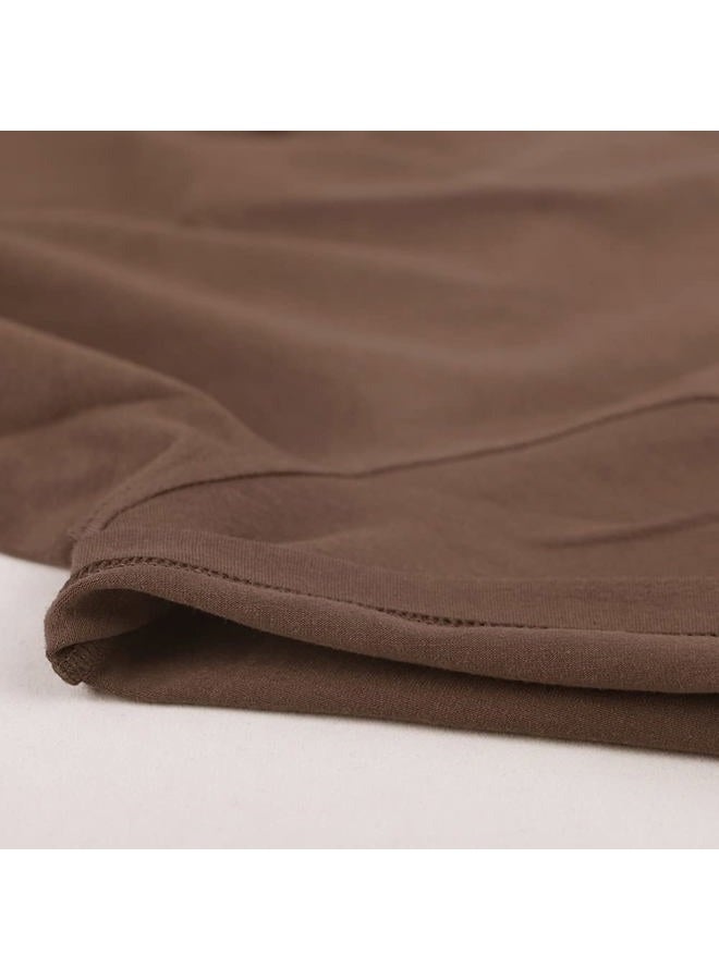palglg Mens Cotton Muscle Slim Fitted Sport Henley T-Shirt with Button, Coffee, S - Image 5