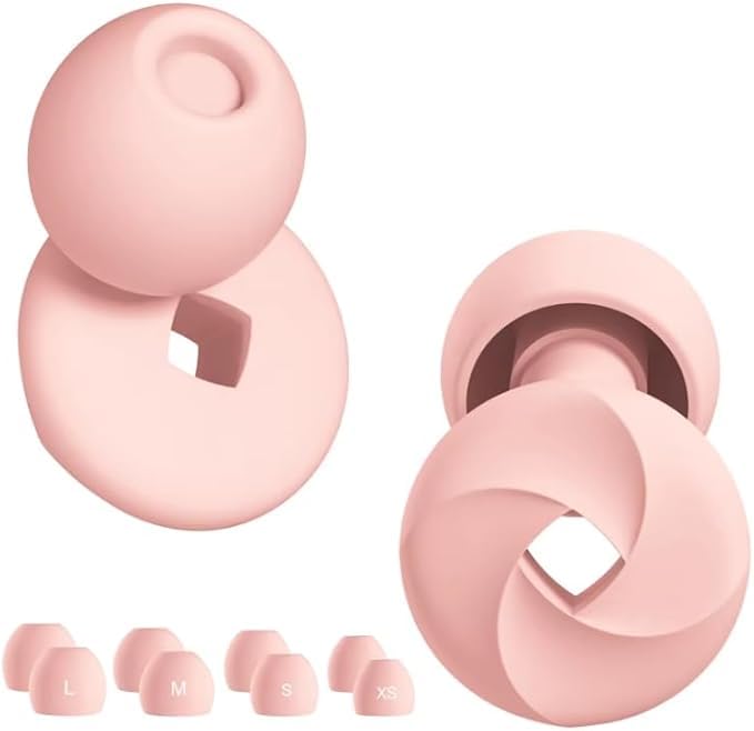 Onomie Loop Earplugs For Noise Reduction High Fidelity Ear Protection For Concerts,Work,Noise Reduction,Studying,Musicians,Motorcycles,Relaxation (Pink,One Size) - Image 1
