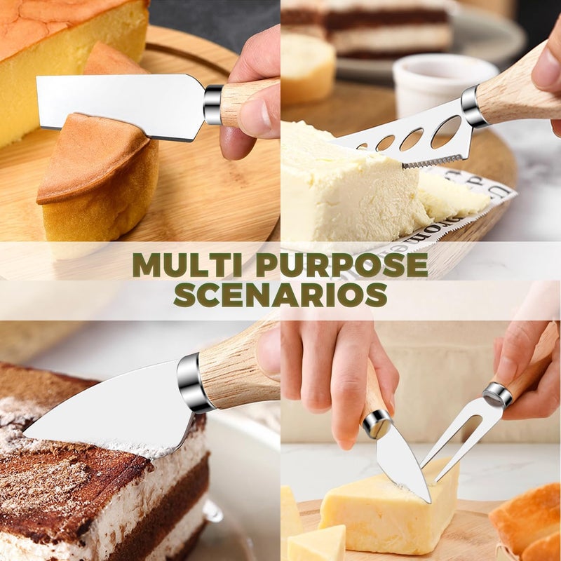 Mlurcu Charcuterie Boards Accessories Charcuterie Utensils Cheese Butter Spreader Knife Set with Wooden Handles Small Serving Tongs Mini Forks and Spoons Toothpick Flags for Party Platter Appetizers - Image 5