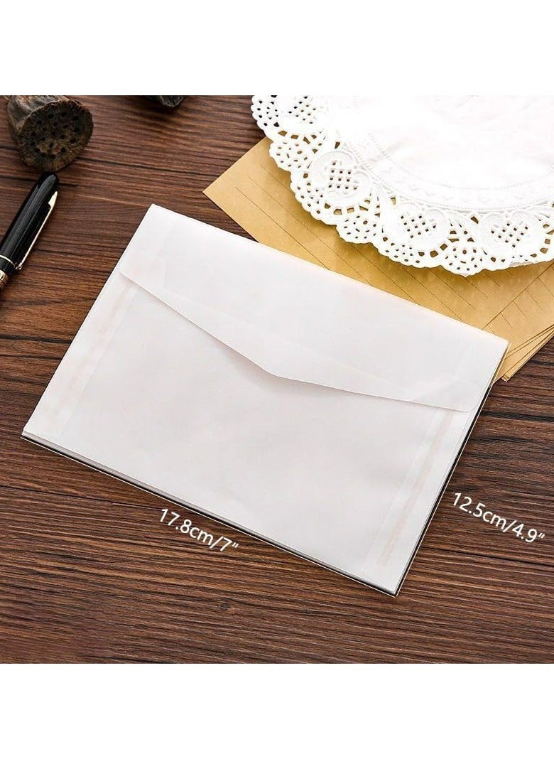 Oasisgalore 30 Pcs 4.9x7 in Semi-Transparent Envelopes for Money, Gifts, Wedding Invitations, and Cards  - Image 2