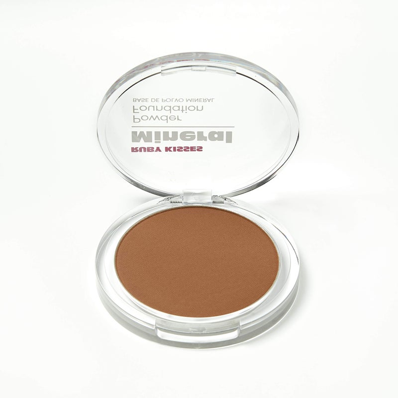 Ruby Kisses Mineral Pressed Powder Foundation, Medium to Full Coverage Natural Finish 0.35 Ounce (Chestnut) - Image 2