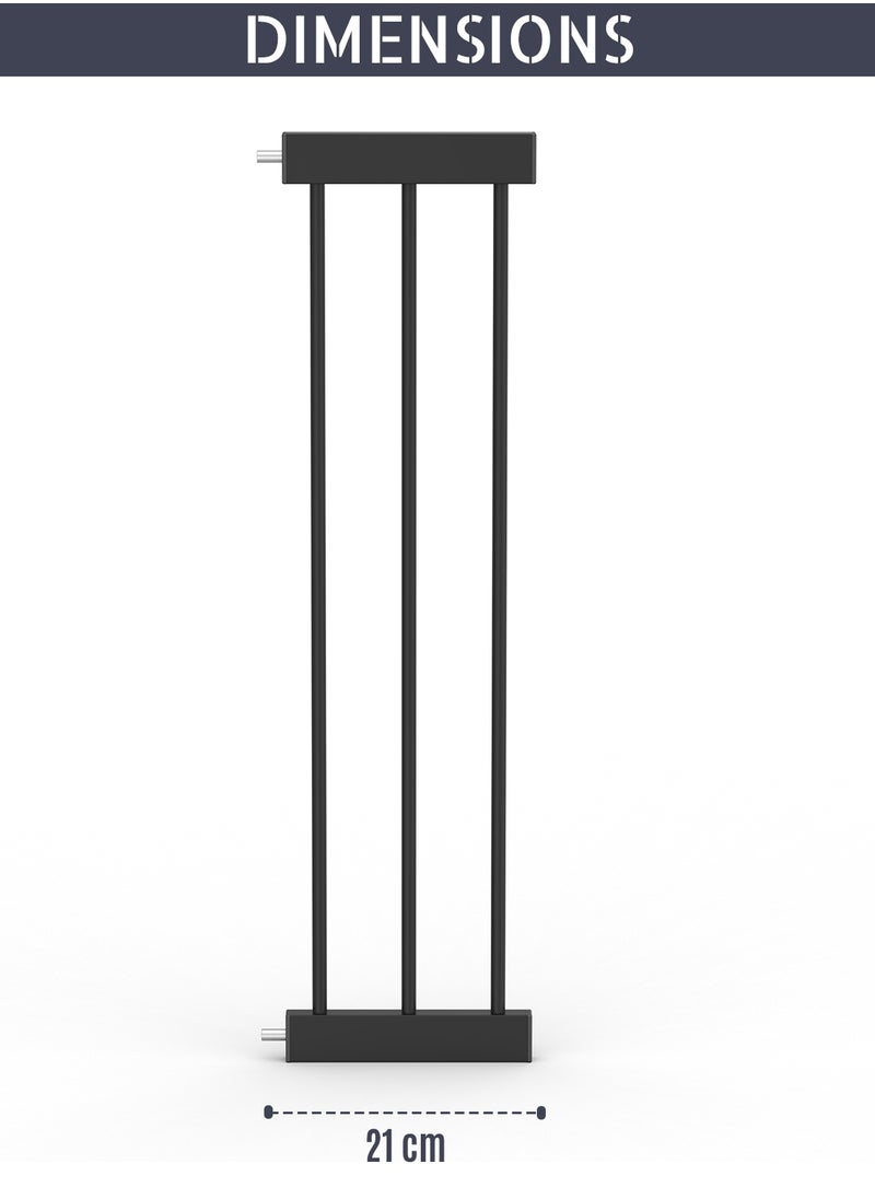 Baby Safe - Safety Gate Extension, Stylish And Easly Attached, 21Cm - Black - Image 1