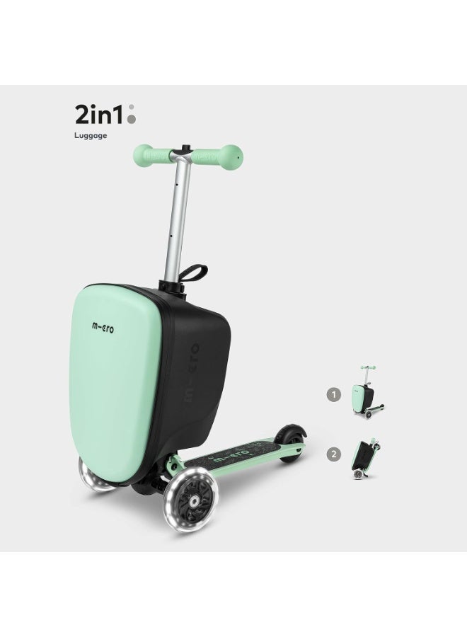 Micro | Suitcase Scooter | Ride on Suitcase for Kids | Toddler Flight Essential | Foldable & Lightweight | 2-6yrs | Mint - Image 2