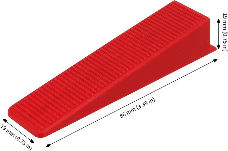 JAPCHET 400 PCS Tile Leveling System Wedges Reusable for 18 116 132 Inch Spacers for Tile Leveler Installation Red - Image 2