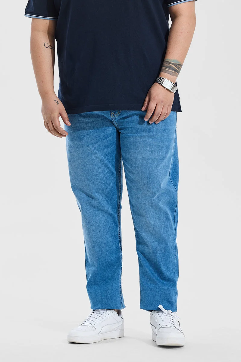 SNITCH Light Blue Slim Fit Plus Size Jeans