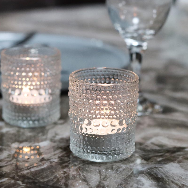 WDHODEC 36 PCS Clear Glass Votive Candle Holders Set Hobnail Tealight Candle Holders for Fall Decor, Halloween, Weddings, Birthday Table Centerpiece Decorations - Image 5