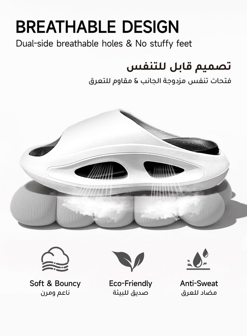 AL-WAHA AL-ZHABIA Unisex cloud comfort EVA foam slippers, thick-soled non-slip design, suitable for beach, pool, daily multi-scene (size 42-43)  - Image 4