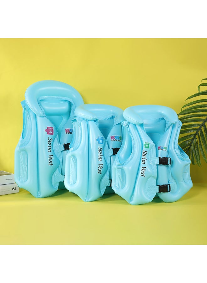 Generic - Children's Life Jacket Rafting Vest Cartoon Inflatable Vest Swimsuit Baby Swimming Equipment Floating Clothes-Color:Large Size 46*48 - Image 1