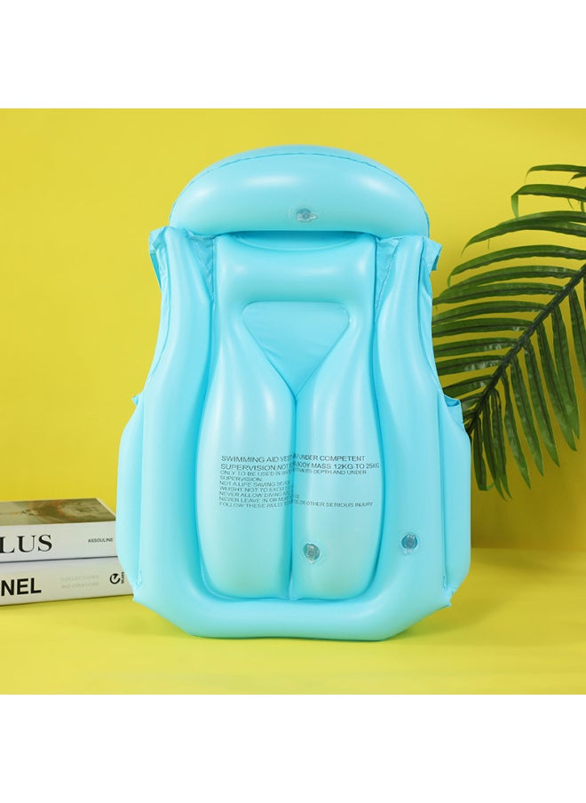 Generic - Children's Life Jacket Rafting Vest Cartoon Inflatable Vest Swimsuit Baby Swimming Equipment Floating Clothes-Color:Large Size 46*48 - Image 1