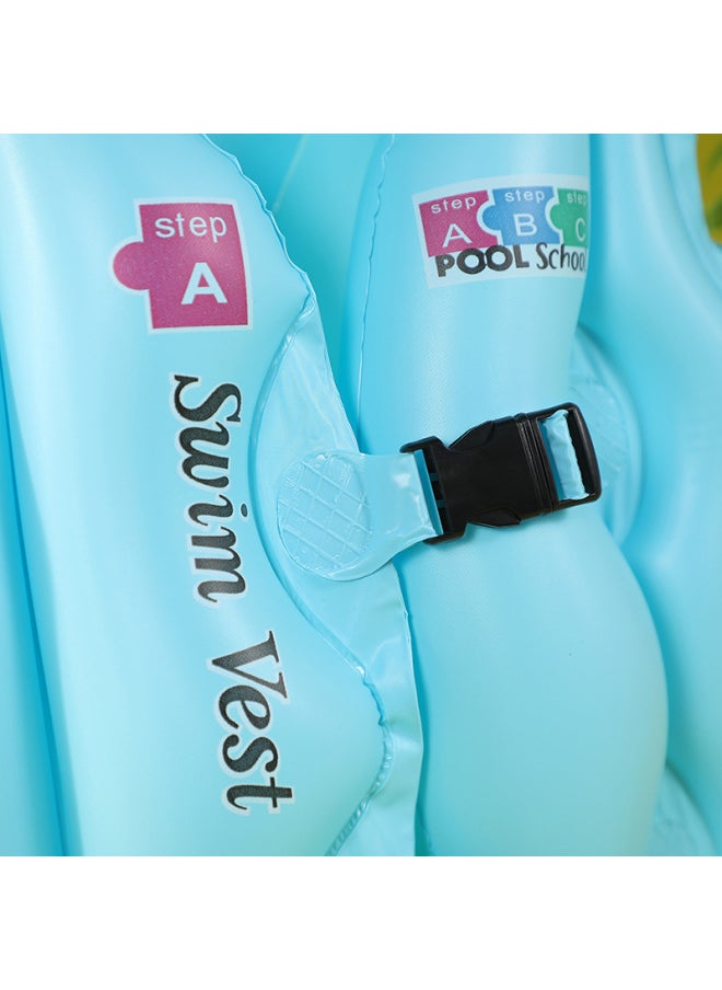 Generic - Children's Life Jacket Rafting Vest Cartoon Inflatable Vest Swimsuit Baby Swimming Equipment Floating Clothes-Color:Large Size 46*48 - Image 1