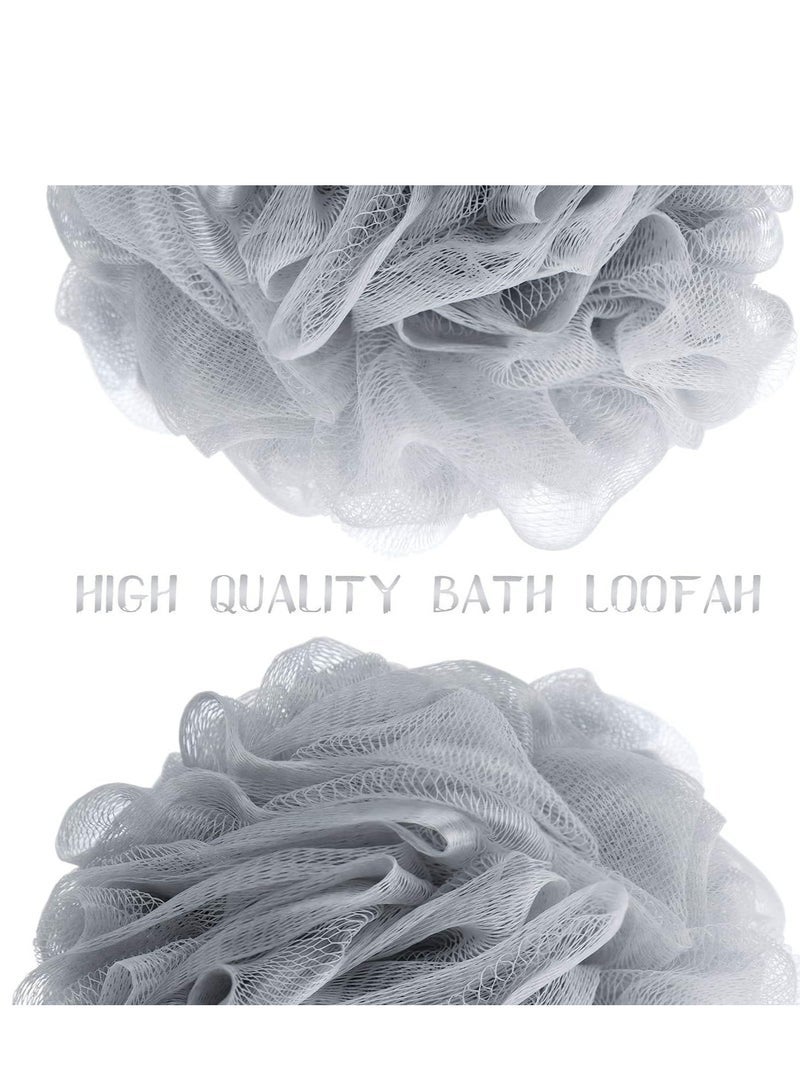 ECVV Large Bath Shower Sponge Pouf Loofahs, 4 Packs Each Eco-friendly Exfoliating Mesh Brush Pouf Bath Shower Ball Sponge-Exfoliate, Cleanse, Soothe Skin Mixed - Image 3