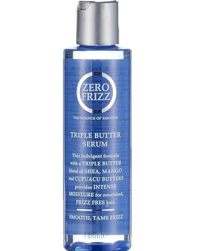 Zero Frizz Triple Butter Hair Serum 148ml - Smoothes and moisturizes frizzy hair - Image 1