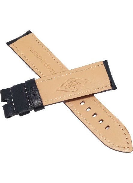 onlinekordon - Online Strap Fossil FS4657 Black Leather Watch Strap - Image 1