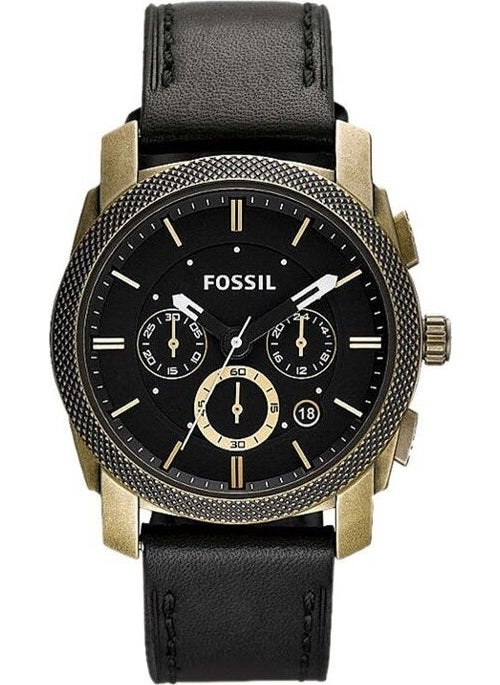 onlinekordon - Online Strap Fossil FS4657 Black Leather Watch Strap - Image 1