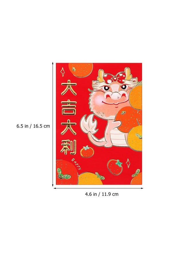 BESPORTBLE 60Pcs Chinese New Year Red Envelopes 2024 Lunar New Year Of Money Envelopes Red Envelope Packets Hong Bao For Spring Festival 10 Set Different Cute Dragon Patterns  - Image 4