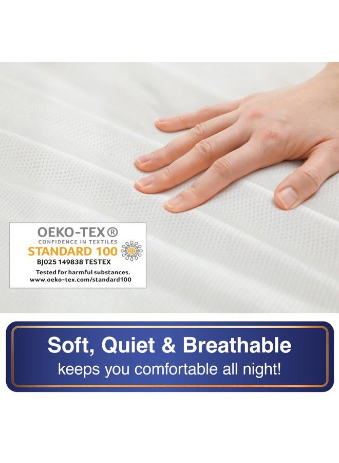 Bed Bug Blocker All-in-One Quiet Water Resistant Zip-Up Mattress Protector to Help Protect Against Irritants, Twin Bunk for RV, White (FRE146XXWHITF9) - Image 4