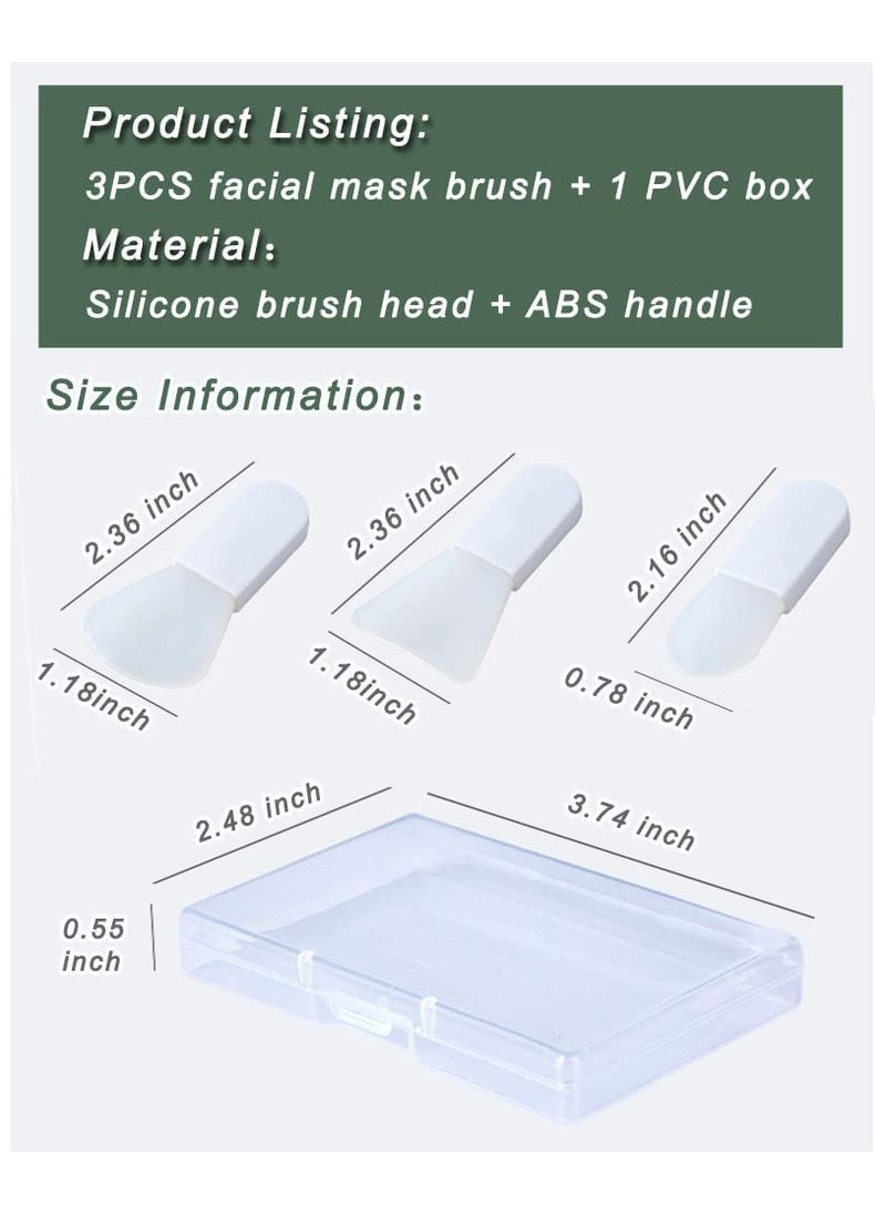 MIRFA 3 Pcs Silicone Face Mask Applicator Mini Brushes  - Image 5