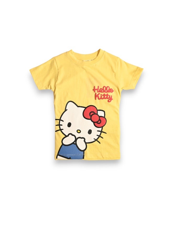 هالو كيتي تي شيرت قصير الأكمام للفتيات من هيلو كيتي - Image 1