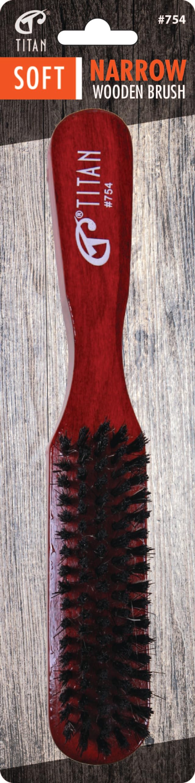 TITAN Soft Brush Smoothing Wave Styles Soft on Scalp Restore Shine and Texture NARROW BRUSH