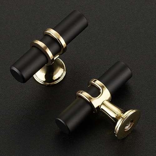 Ravinte Decor 10 Pack BlackGold Cabinet Knobs Kitchen Cabinet Knobs Closet Pulls for Kitchen Closet Drawer Stainless Steel Dresser Hardware 2in Length Single Hole - Image 3