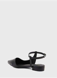 ELLA Curved Ankle Strap Pointed Flat Shoe  - Image 3