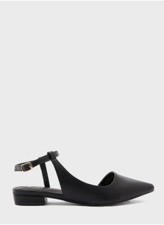 ELLA Curved Ankle Strap Pointed Flat Shoe  - Image 1