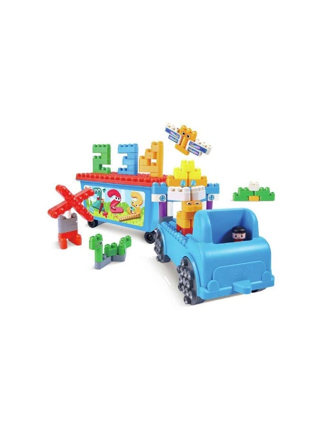 Hape مجموعة بناء شاحنة السحب هابي بولي إم عد و العب (114 قطعة) - Image 5