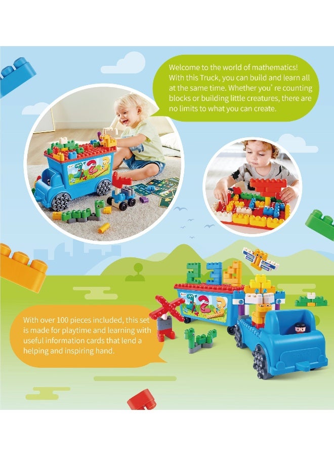 Hape مجموعة بناء شاحنة السحب هابي بولي إم عد و العب (114 قطعة) - Image 2