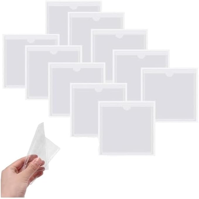 rayihni 10PCS Car Permit Holder, Adhesive Ticket and Pass Display for Windshield or Dashboard, Suitable for Car, Van, Caravan Photos Passports Business Cards(10.5x10.5cm) 10PCS Car Permit Holder, Adhesive Ti - Image 2