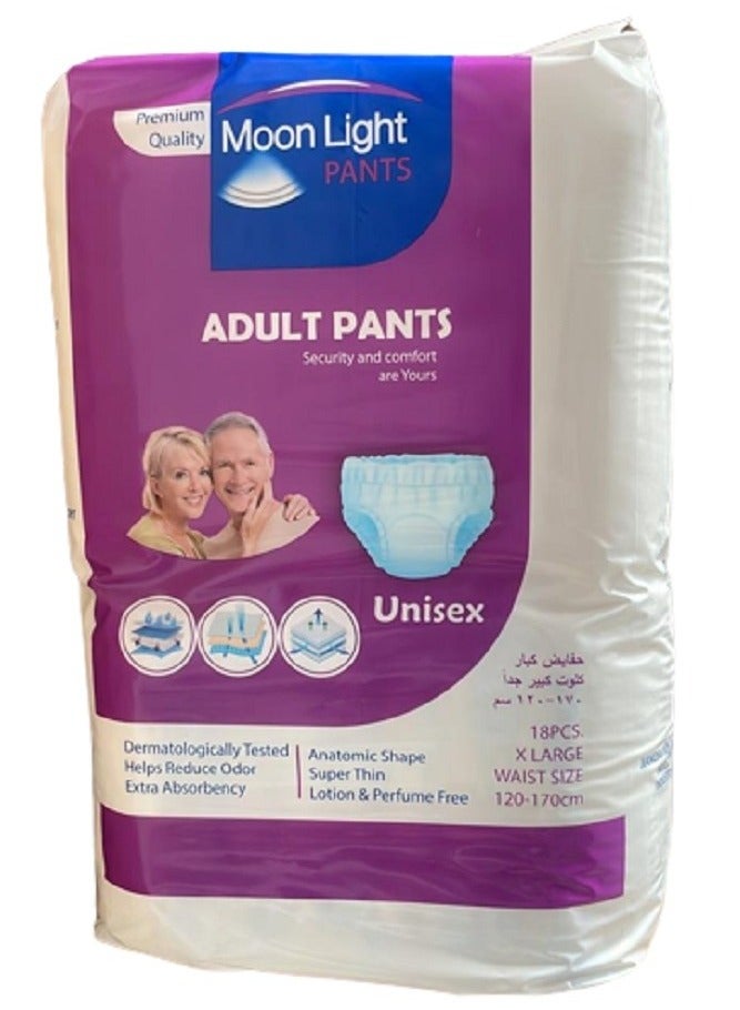 Moon Light Pack Of 18 Diaper Premium Adult Diapers Moon Light Xl Size - Image 1